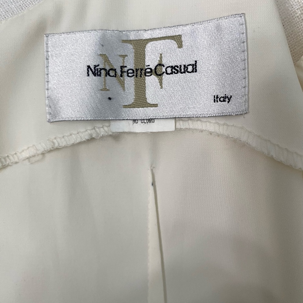 NINA FERRE sleeveless top,size7 see measurement! Cream - Picture 6 of 13
